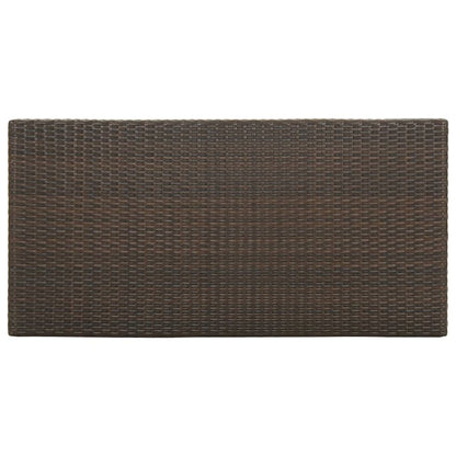 Bar Table Brown PE rattan, steel 47.2 x 23.6 x 43.3 in Bar Table