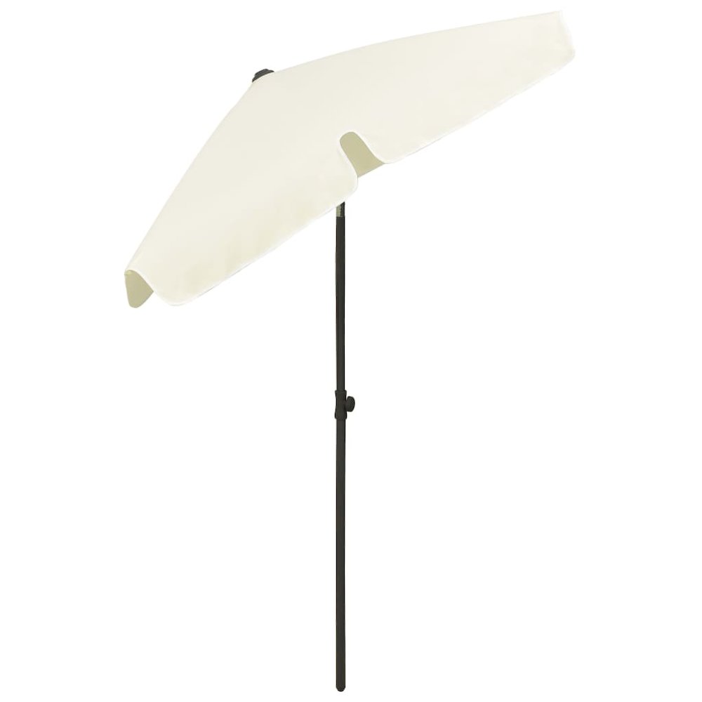 Beach Parasol Sand Yellow Polyester 70.9 x 47.2 in Tiltable