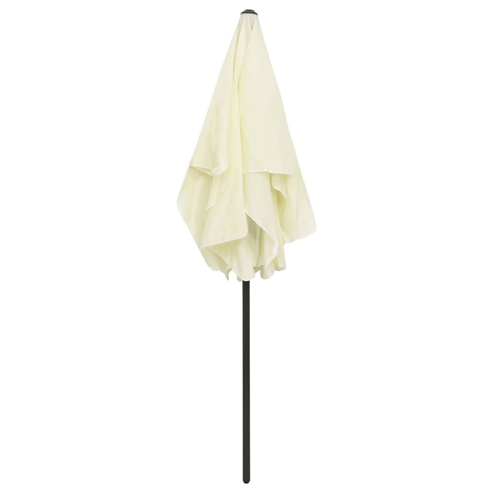 Beach Parasol Sand Yellow Polyester 70.9 x 47.2 in Tiltable