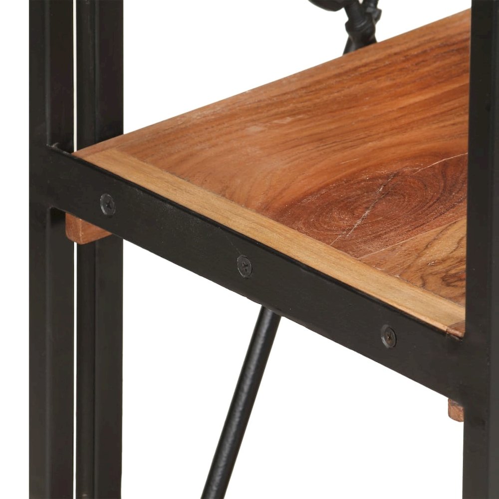 Bookcase Natural Wood and Black