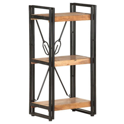 Bookcase Natural Wood and Black