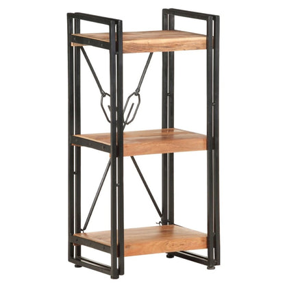 Bookcase Natural Wood and Black