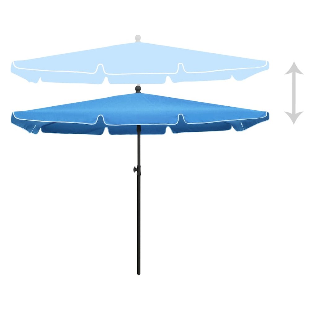 Garden Parasol Azure Blue Polyester 82.7in x 55.1in Tiltable
