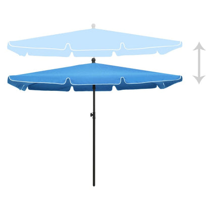 Garden Parasol Azure Blue Polyester 82.7in x 55.1in Tiltable