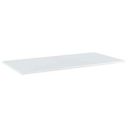 Shelf Set of 4 High gloss white Engineered wood 39.4x19.7x0.6 in