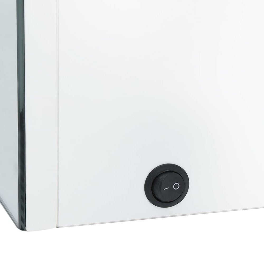 Bathroom Cabinet Shining White MDF with melamine finish, glass mirror