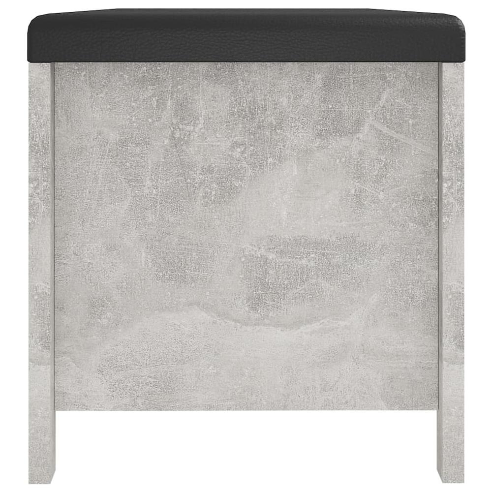 vidaXL Storage Box with Cushion Concrete Gray 41.3"x15.7"x17.7" Engineered Wood