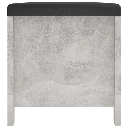 vidaXL Storage Box with Cushion Concrete Gray 41.3"x15.7"x17.7" Engineered Wood