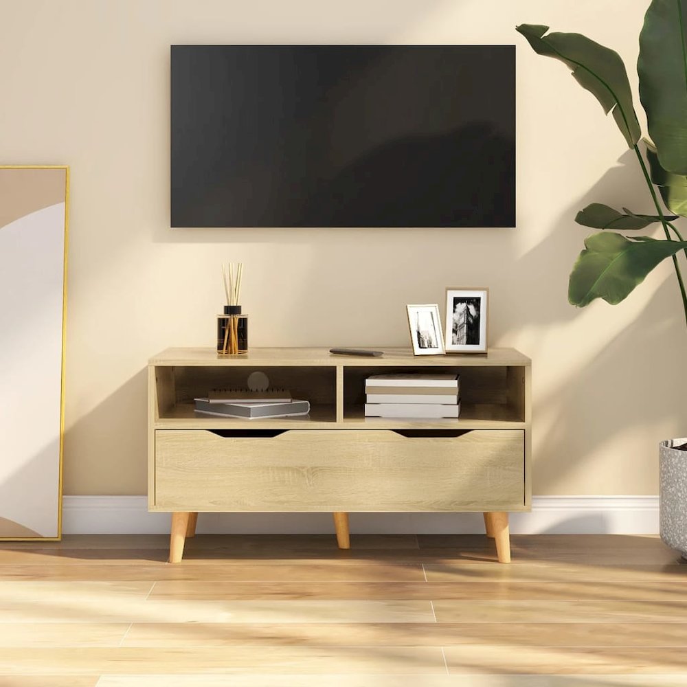 TV Cabinet Sonoma Oak Engineered wood Medium TV Cabinet