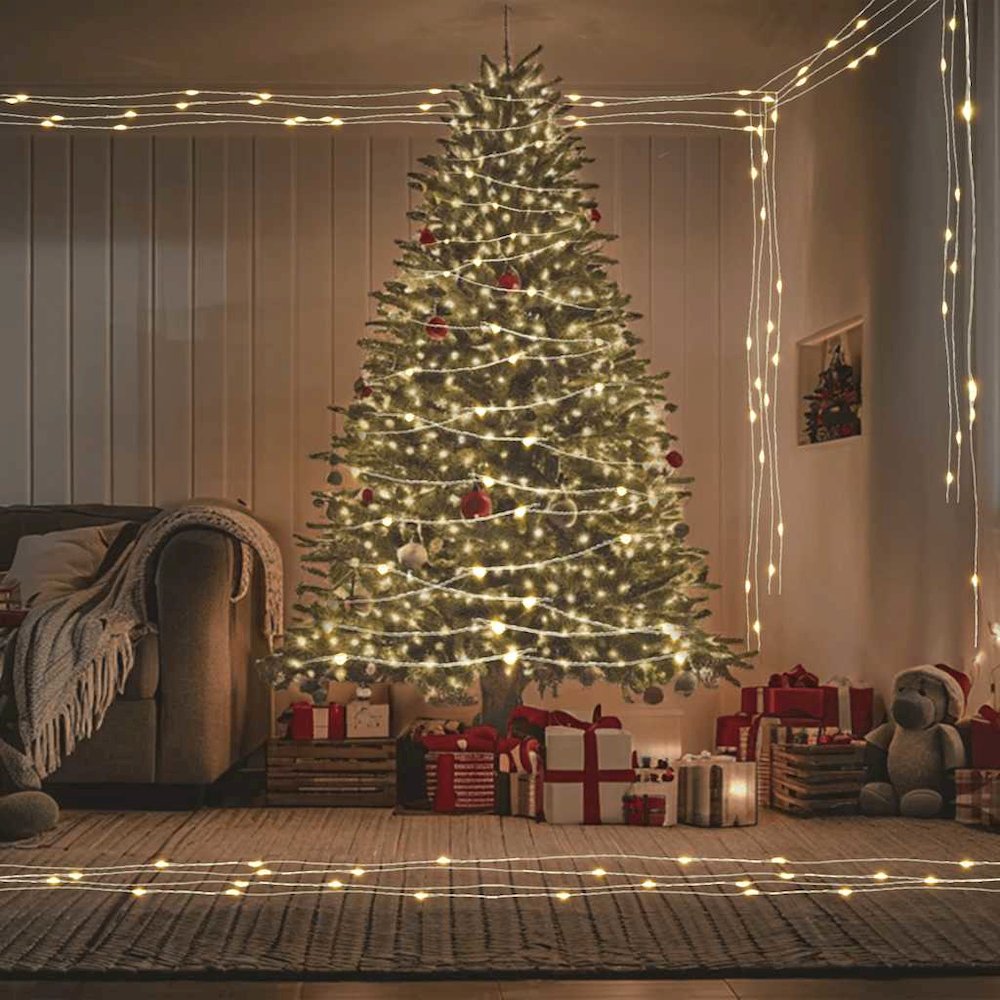 Led String Warm White Copper Wire 49.2 ft String Lights