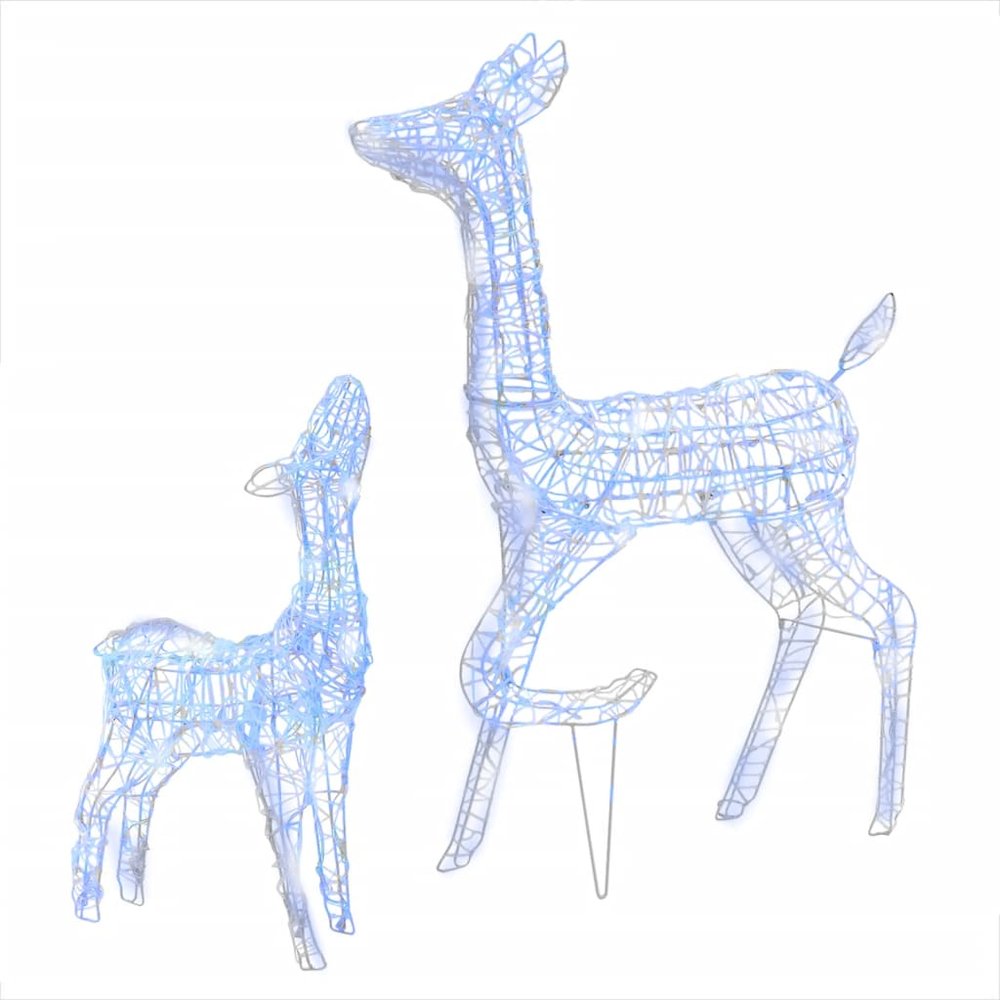 Reindeer Family Blue Acrylic Small Decorative Inlays