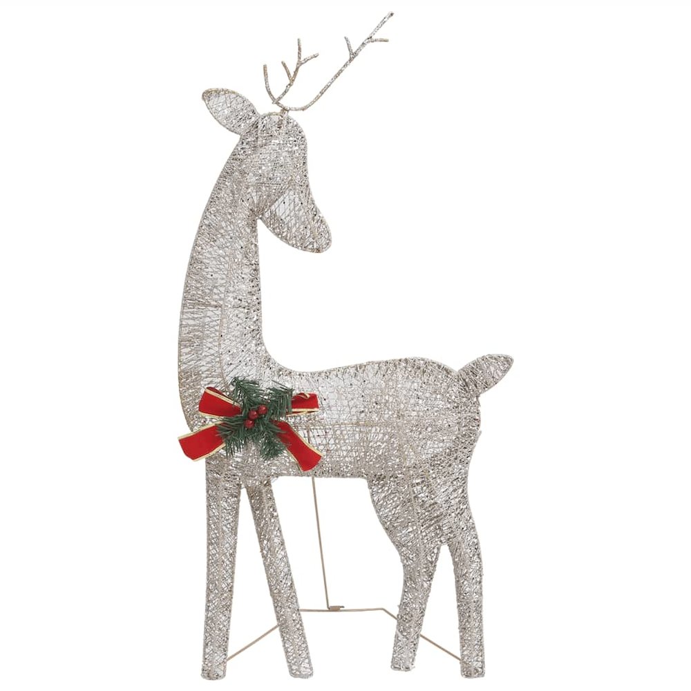 Christmas Reindeer Family Set of 3 Gold Fabric, steel Large