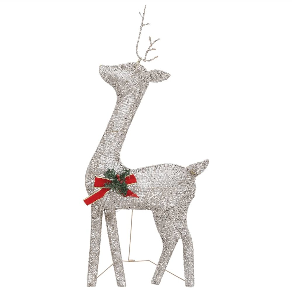 Christmas Reindeer Family Set of 3 Gold Fabric, steel Large