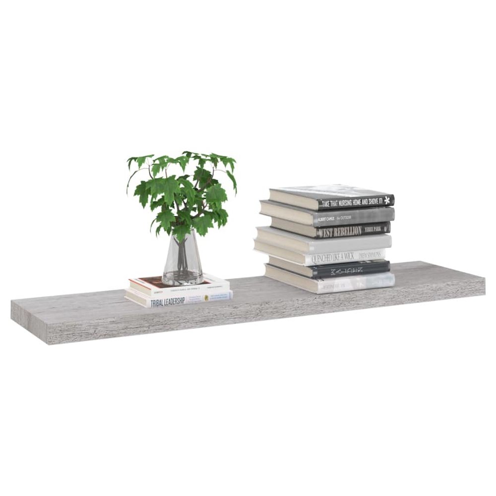 Wall Shelf Gray Honeycomb MDF, metal 35.4 in long Wall Shelf
