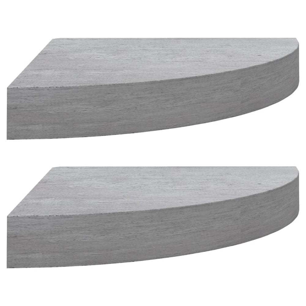 Wall Corner Shelf Set of 2 Concrete grey Honeycomb MDF, metal
