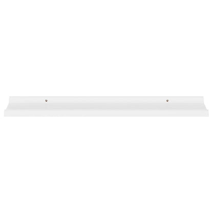 Wall Shelf Set of 4 White MDF Medium Wall mounting Wall Shelf