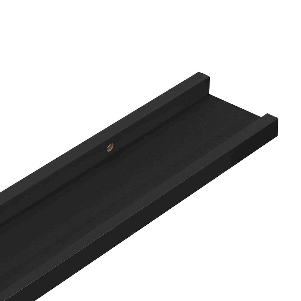 Wall Shelf Set of 4 Black MDF 23.6x3.5x1.2 in Wall mounting
