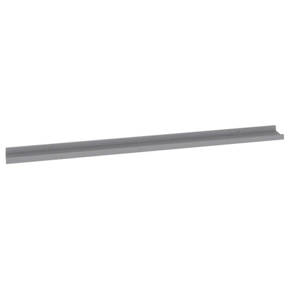Wall Shelf Set of 2 Grey MDF 45.3 x 3.5 x 1.2 in Wall mounting