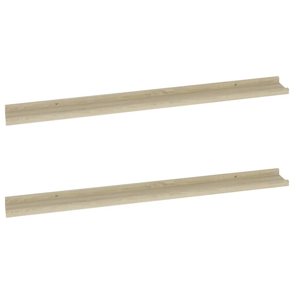 Wall Shelf Set of 2 Sonoma oak MDF Large Floating Shelf