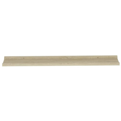 Wall Shelf Set of 2 Sonoma oak MDF Large Floating Shelf