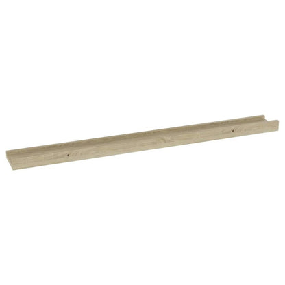 Wall Shelf Set of 4 Sonoma oak MDF 31.5 in x 3.5 in x 1.2 in