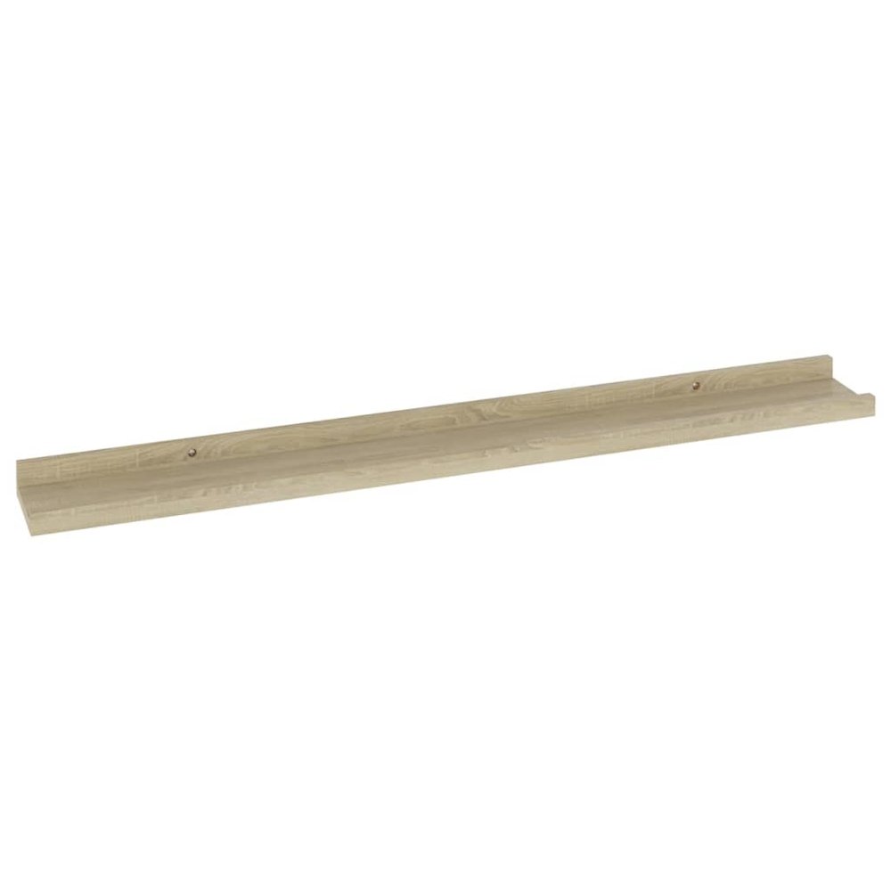 Wall Shelf Set of 4 Sonoma oak MDF 31.5 in x 3.5 in x 1.2 in