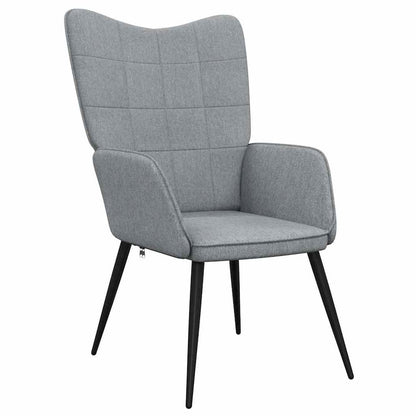 Relaxing Chair Light Grey 100% Polyester, Steel, Foam Medium