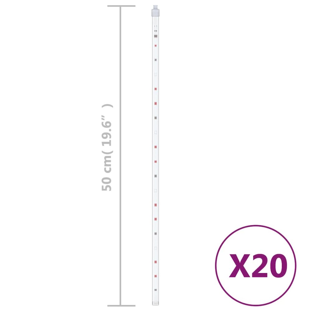 Meteor Light Set of 20 Colorful Plastic 19.7 in long per tube
