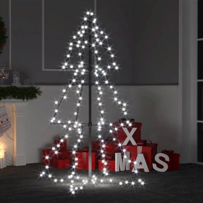 vidaXL Christmas Cone Tree 160 LEDs Indoor and Outdoor 30.7"x47.2", 328564