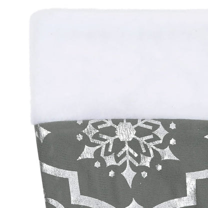 Christmas Tree Skirt Grey 100% polyester Large Foldable