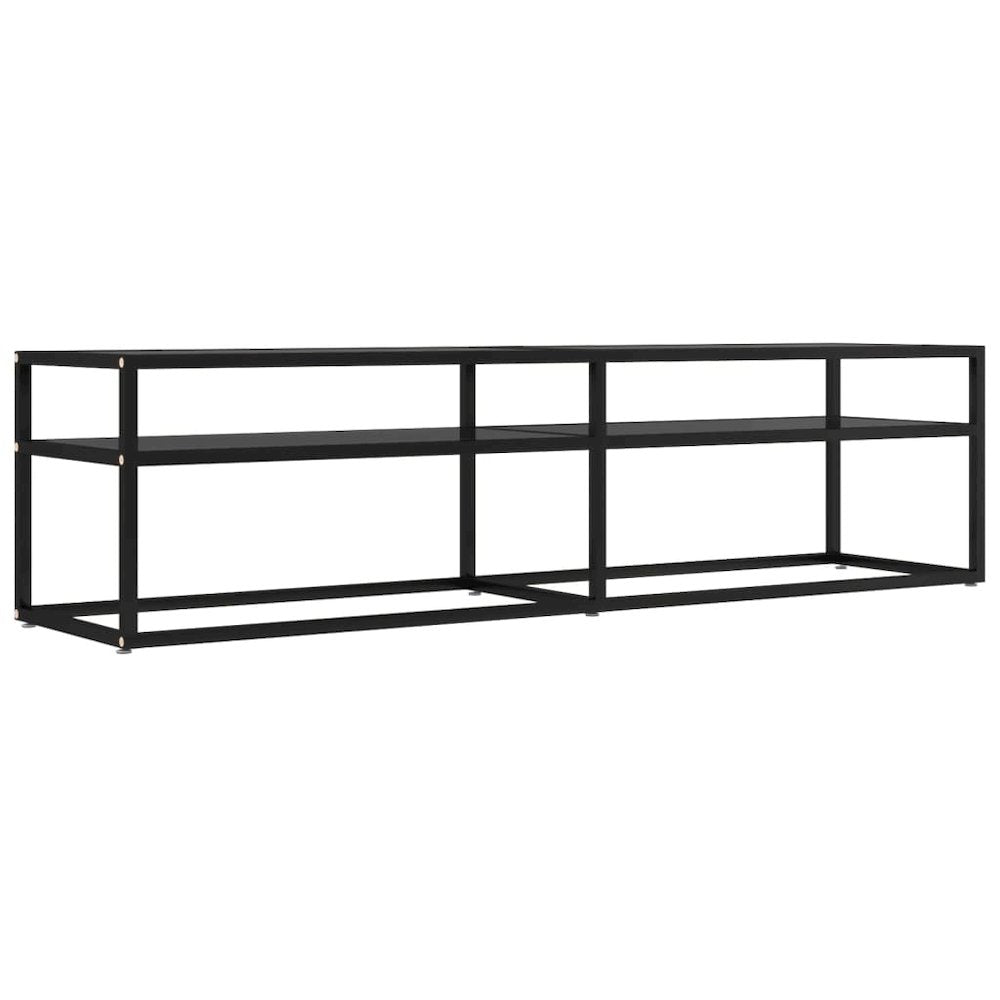TV Cabinet Black Tempered glass, powder-coated steel Medium