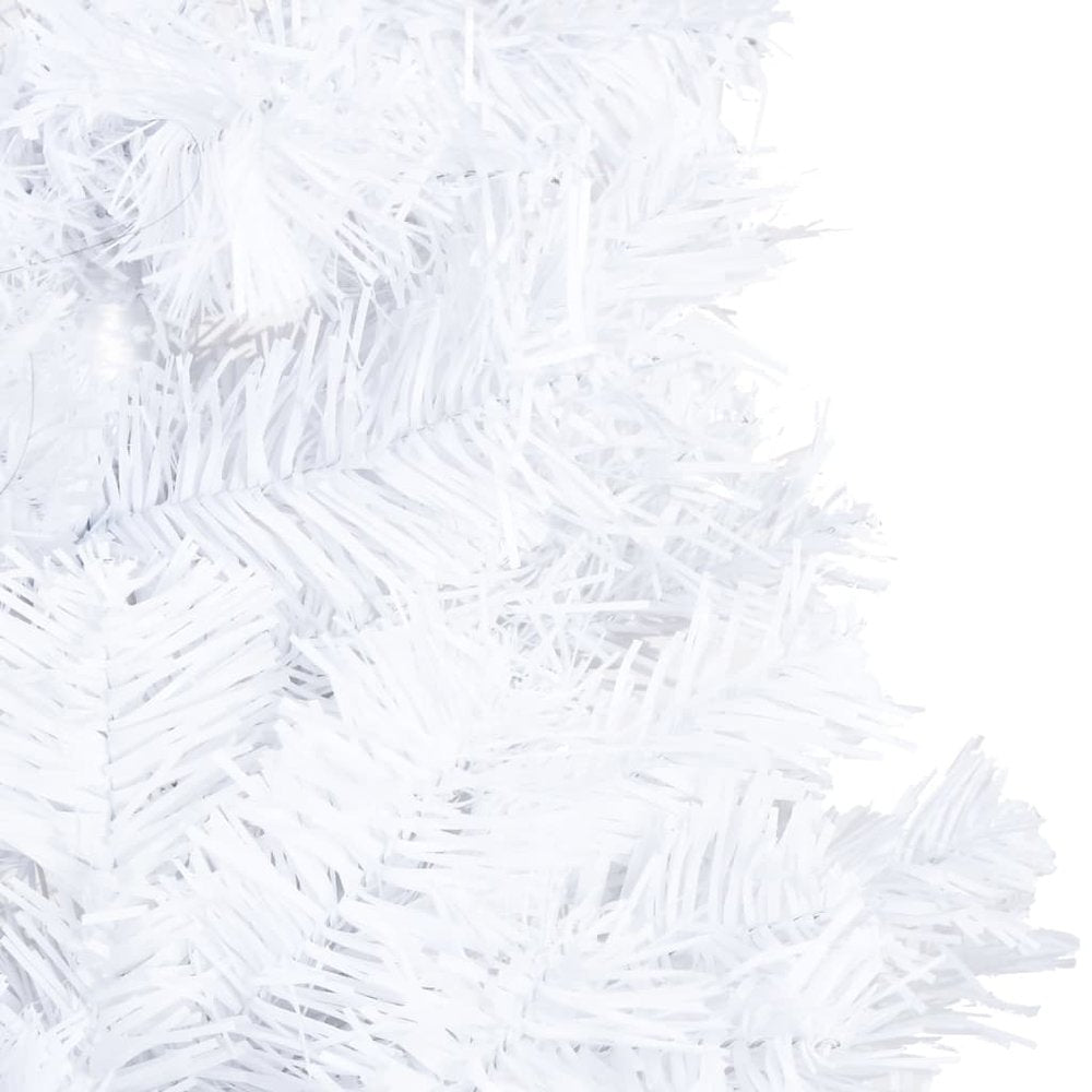 vidaXL Artificial Christmas Tree with LEDs&Ball Set White 47.2" PVC, 3077625