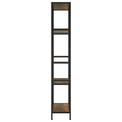 Book Shelf Dark brown and black Engineered wood and steel