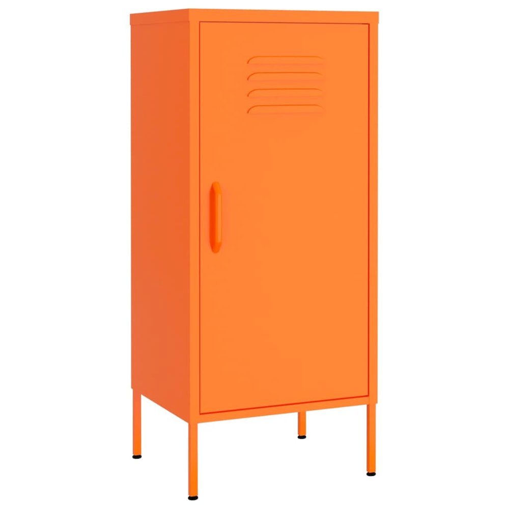 Storage Cabinet Orange Steel Medium Storage Cabinet Rectangular