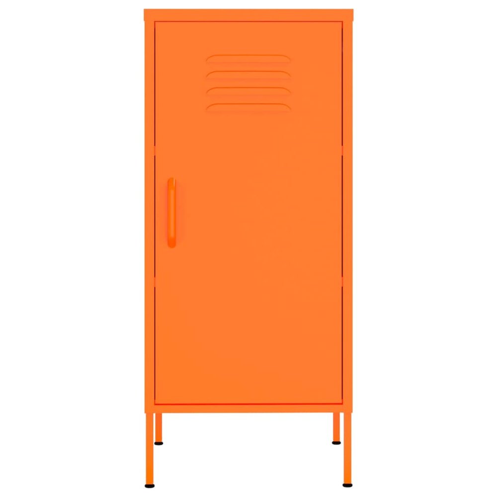 Storage Cabinet Orange Steel Medium Storage Cabinet Rectangular