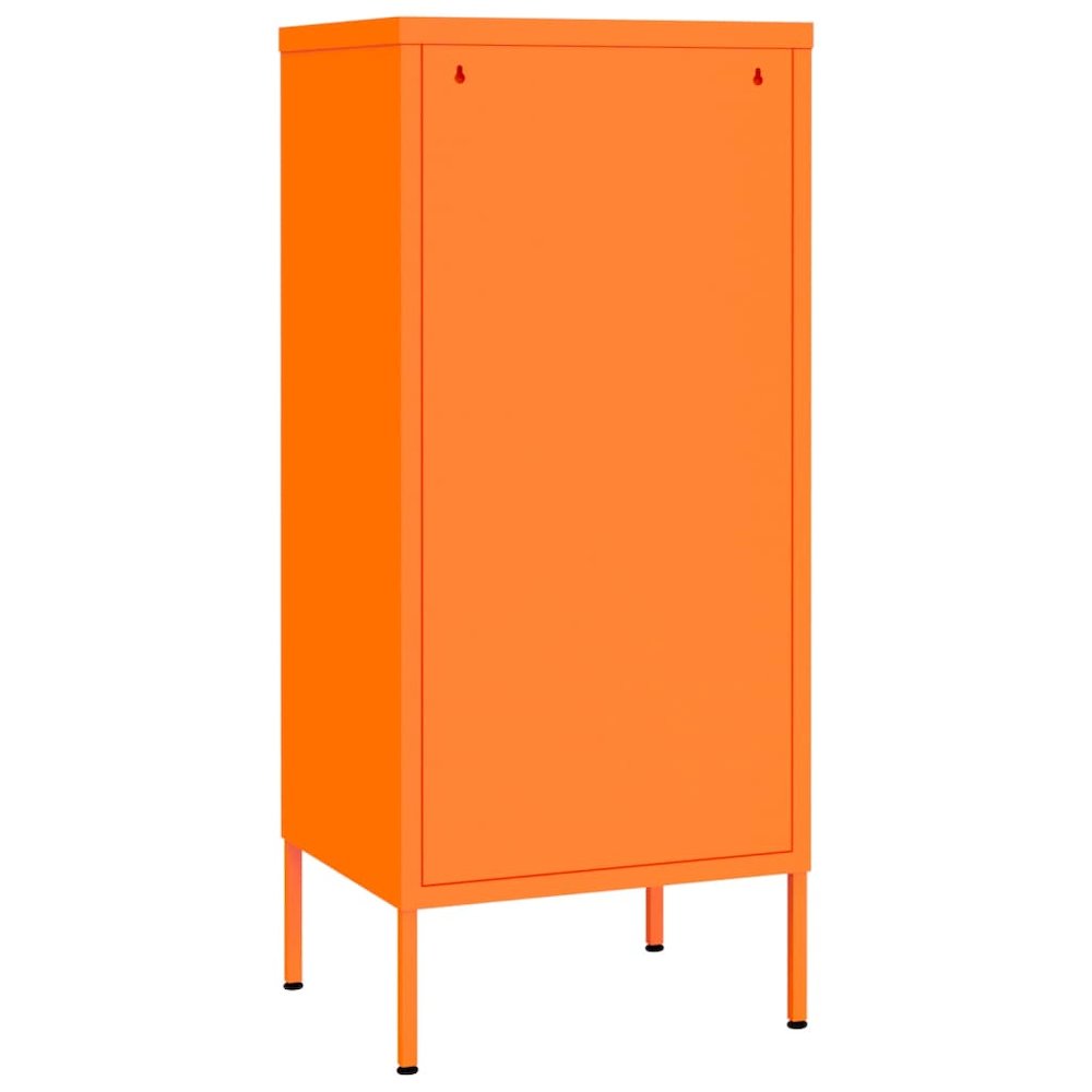 Storage Cabinet Orange Steel Medium Storage Cabinet Rectangular