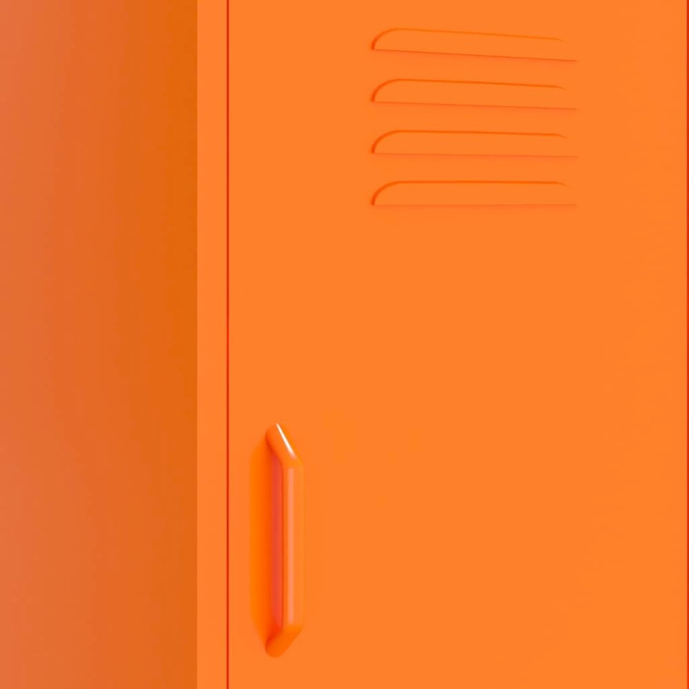 Storage Cabinet Orange Steel Medium Storage Cabinet Rectangular