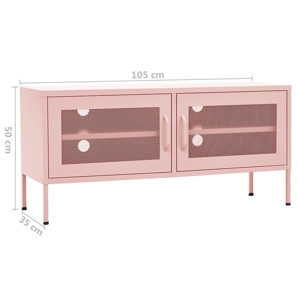 TV Stand Pink 41.3"x13.8"x19.7" Steel