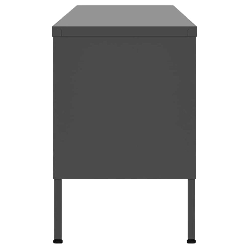 TV Cabinet Anthracite Steel Adjustable Feet TV Cabinet