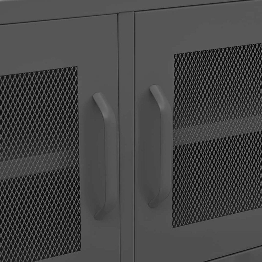 TV Cabinet Anthracite Steel Adjustable Feet TV Cabinet