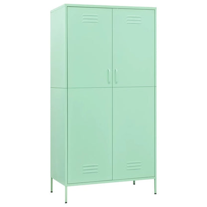 Wardrobe Mint Steel 35.4 x 19.7 x 70.9 in Modern Mint Wardrobe