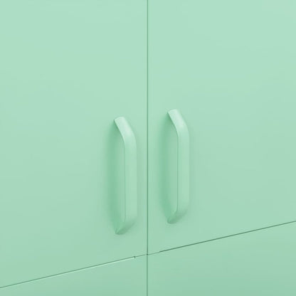 Wardrobe Mint Steel 35.4 x 19.7 x 70.9 in Modern Mint Wardrobe