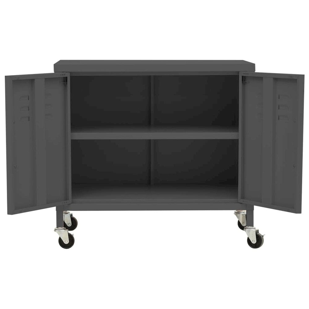 Storage Cabinet Anthracite Steel 23.6 x 13.8 x 22.0 in
