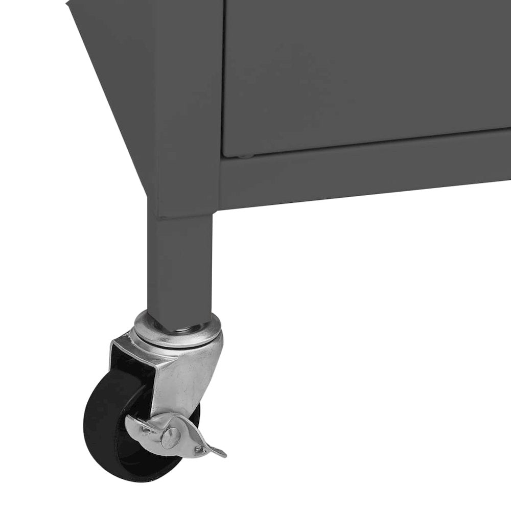 Storage Cabinet Anthracite Steel 23.6 x 13.8 x 22.0 in