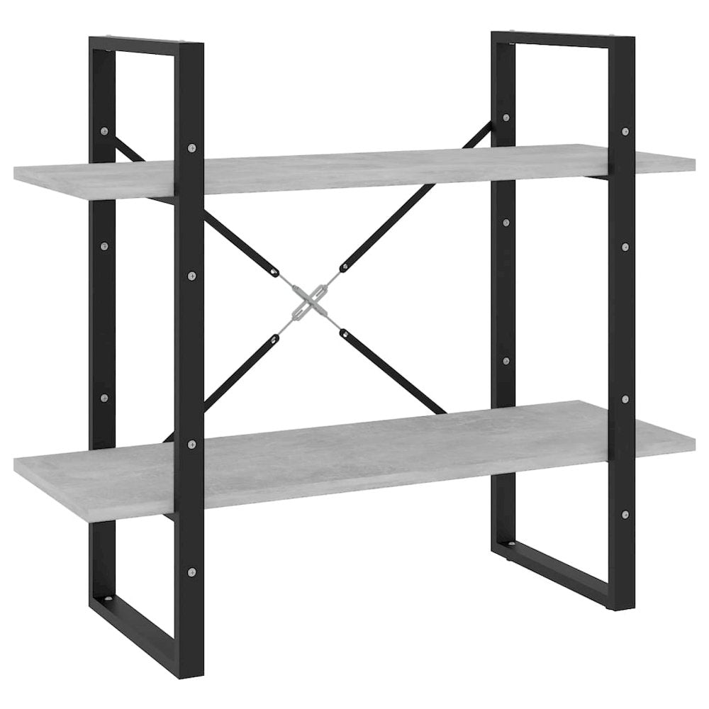 Book Cabinet Concrete Gray Engineered Wood 31.5x11.8x27.6 in