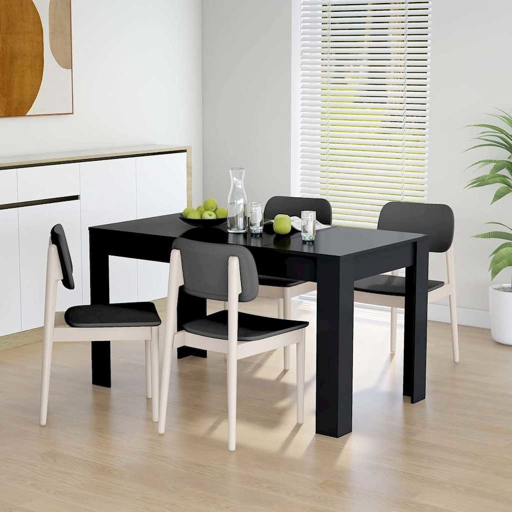 Dining Table Black Engineered wood 55.1 x 29.3 x 29.9 in Durable