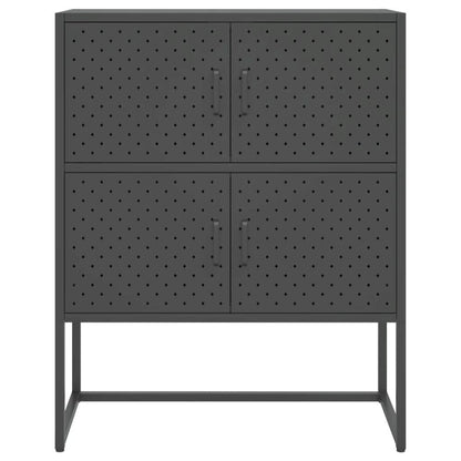 Highboard Anthracite Steel Medium Adjustable Feet Highboard