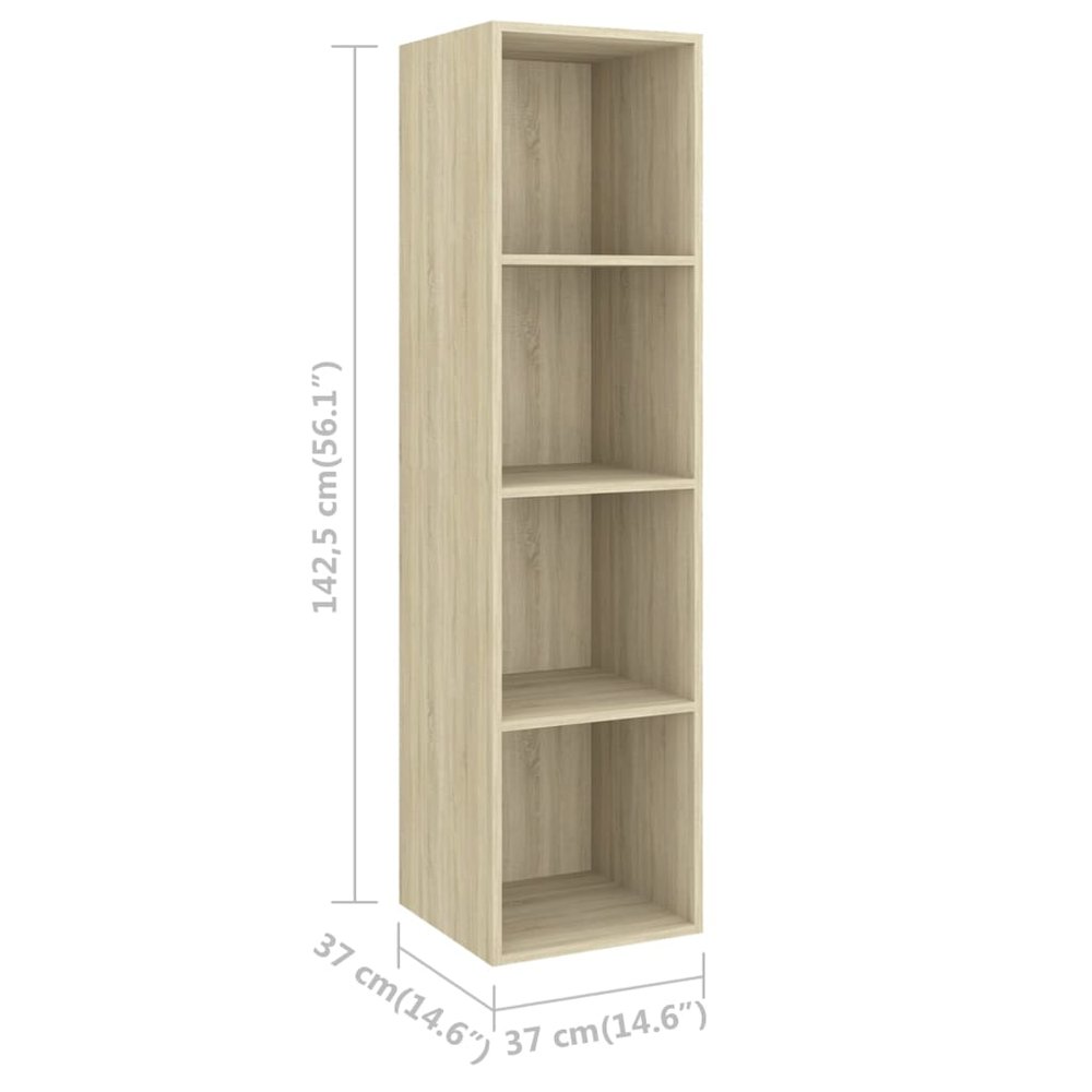 vidaXL 3 Piece TV Cabinet Set Sonoma Oak Engineered Wood, 3079757