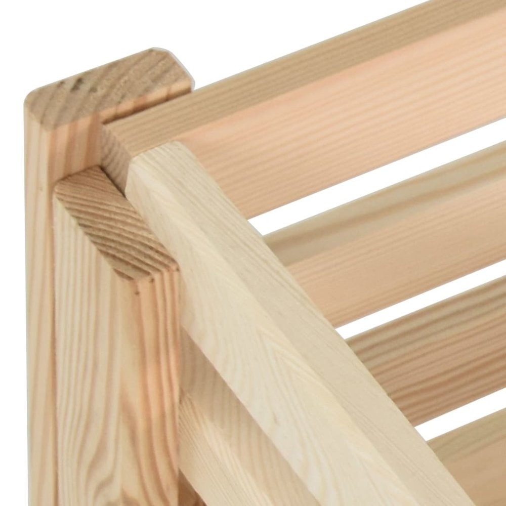 Potato Box Natural Wood Solid Pinewood Medium Stackable