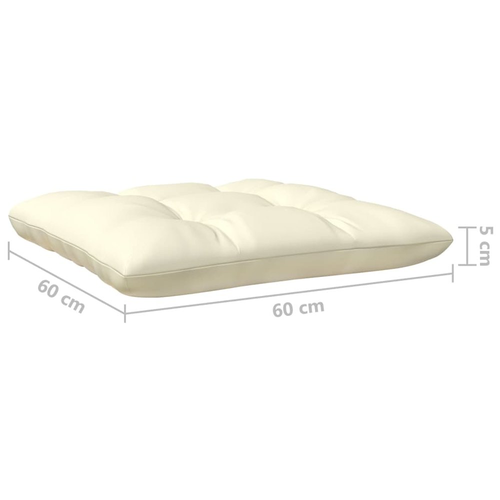 2-seater Garden Sofa Set of 2 Cream, Natural Wood
